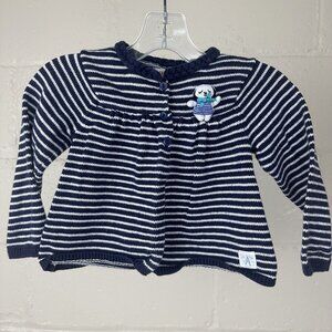 Du Pareil au meme French Baby Girl Cardigan Sweater Embroidered 18 Months